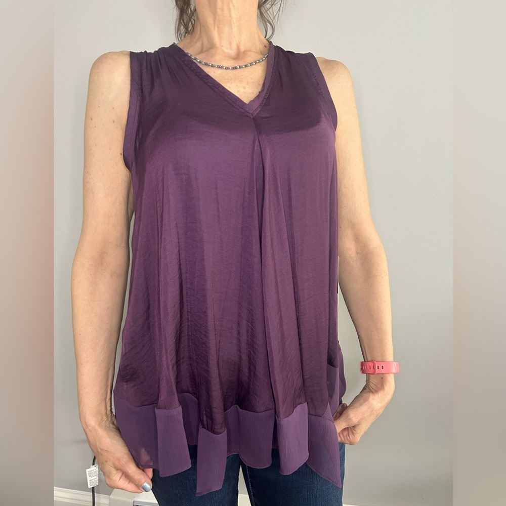 Women's Purple Sleeveless Top